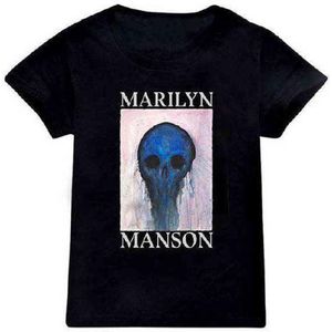 Marilyn Manson - Halloween Painted Hollywood Kinder T-shirt - Kids tm 8 jaar - Zwart