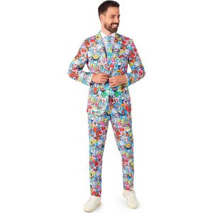 OppoSuits SpongeBob™ Frenzy - Heren Carnaval Kostuum - Nickelodeon Spongebob Bikinibroek Outfit - Meerkleurig - Maat: EU 48