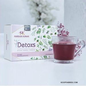Dr.Feridun Kunak - DETOXS & Afslank Thee | Zeer Bekend Product | Zayiflama Bitki Çayi | Herbal Weight Loss Tea | 30 Sachets | Maand-Kuur | 30 Thee-Zakjes | HALAL | Rijk aan vitamines & Antioxidanten