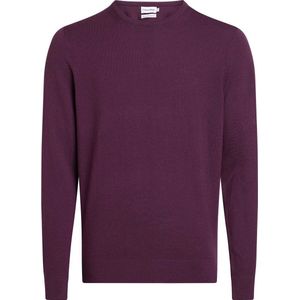 Calvin Klein heren pullover wol - Merino Crew Neck Sweater - paars - Maat: M