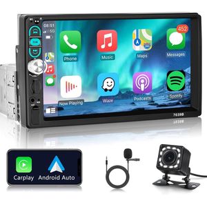 Multifunctionele Autoradio Installatie - Touchscreen - Stuurbediening - Achteruitrijcamera - Android Auto Compatibel - 7 inches