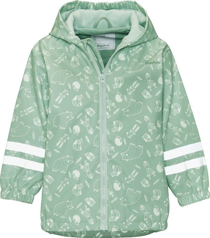 Playshoes Kinder Regenjacke Fleece-Futter Grün-104