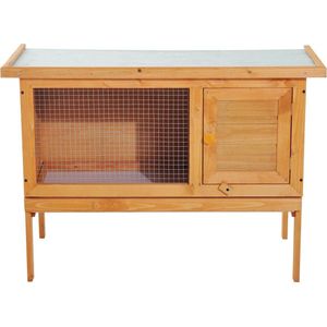Konijnenhok - Konijnenren - Konijnenhok voor buiten - Hout - 90 x 45 x 65cm
