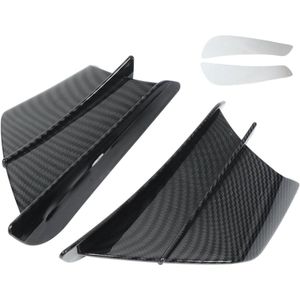 Wind Wing 1 Paar Aerodynamische Vleugel Koolstofvezel Stijl Zijstroomlijnkappen Winglets Universele Fit Stoelkappen