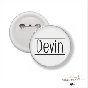 Button Met Speld 58 MM - Devin