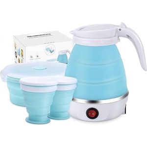 Gratyfied - Draagbare Waterkoker - Reiswaterkoker- Mini Waterkoker - Lichtblauw