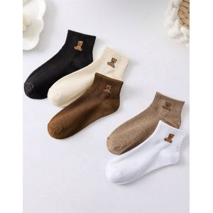 Dames sokken - Sokken - Maat 39 t/m 42 - Teddy - Set van 5 - Fashion - Cute