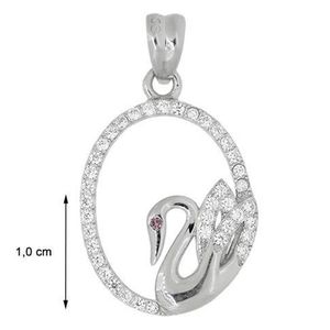 Blinx Jewels Zilveren Hanger Zwaan Steen Zirkonia