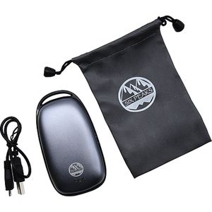 Six Peaks - 2 in 1 Hand Warmer - Elektrische Handwarmer met powerbank - USB Oplaadbaar - Zwart/grijs