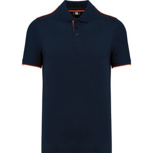 WK. Designed To Work Contrasterende polo Day To Day korte mouwen WK270 - Navy / Fluorescent Orange - S