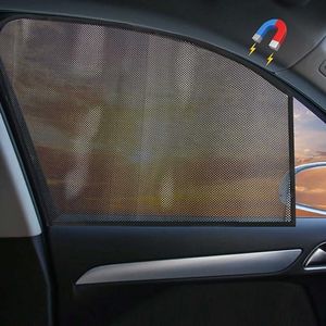 S&Dshopline® Zonneschermen voor autoruiten, 2 stuks, voor bestuurders, magnetische raamgordijnblokkering, zon/uv-stralen, ziet door mesh zonneschermen voor universele auto's, 64 x 50 cm