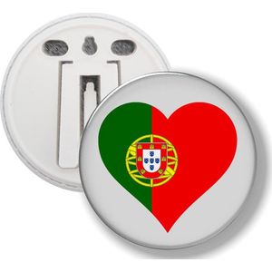 Button Met Clip - Hart Vlag Portugal