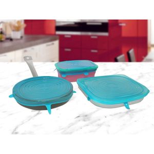Silic’o Fresh Small set, herbruikbare en universele silicone vershouddeksels - vershoudbakjes - 3 pack: 6,5 –9,5 – 11,5 cm