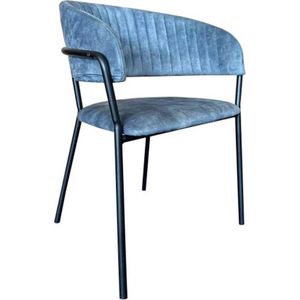 Noa Mae Design eetkamerstoel - Blauw/Grijs - 1 Stoel