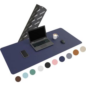 WURK Professionele Bureau Onderlegger [120 cm x 60 cm] - Muismat XXL - Mouse Pad - Multifunctionele Grote Bureauonderlegger – Desk Mat [Donker Blauw]