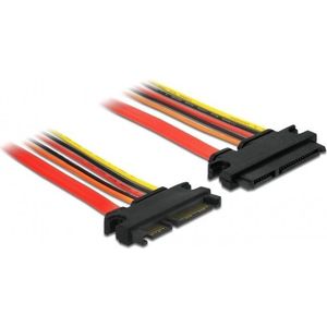 SATA data- en voeding verlengkabel - 3,3V + 5V + 12V - SATA600 - 6 Gbit/s - 0,10 meter