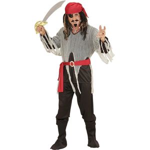 Widmann - Piraat & Viking Kostuum - Vroeg Tijdperk Piratenheer - Man - Zwart - XL - Carnavalskleding - Verkleedkleding