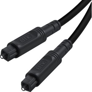 By Qubix Optische kabel - 8 meter - Toslink Optical audio kabel - zwart audiokabel soundbar