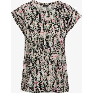 TwoDay dames T-shirt met print groen roze - Maat L