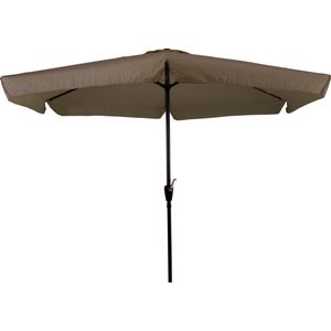 CUHOC Gemini Parasol - Taupe Parasol - Stokparasol - 3m Parasol - Parasol met Molen - 6 Hoekige Parasol - Makkelijk in te klappen Parasol