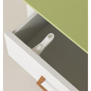 PolkaHome 12 Stuks Babyveiligheidskastsloten - Kindveilige Ladesloten met Schroeven voor Laden en Kastdeuren - Wit