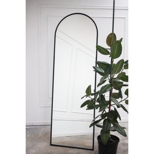 Staande Spiegel - Spiegel - Ovale Spiegel - Muurspiegel 180X60 - Zwart