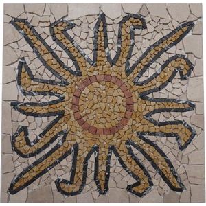 Mozaiek tegel - medallion SUN - 60 x 60 cm