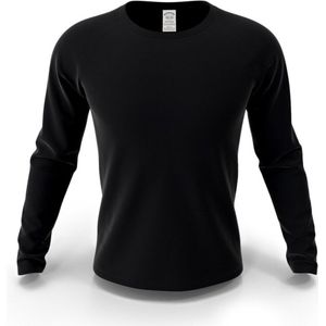 Rodopi® Longsleeve Ronde Hals Zwart - Katoen - maat XXL - 1 stuk