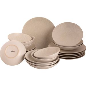 Palmer Serviesset Ripple Stoneware 6-persoons 24-delig Offwhite