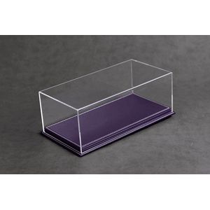 Vitrine leder paars voor modelauto 1:18