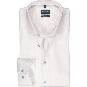 OLYMP modern fit overhemd - popeline - wit - Strijkvrij - Boordmaat: 43