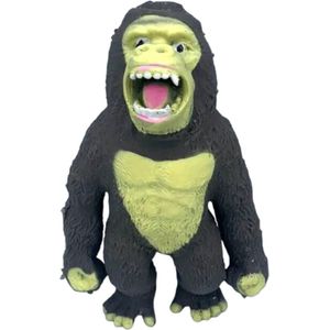 Klikkopers® - Fidget Toy - Splat Gorilla Zwart - Squishy - Rekbaar Gorilla - 15cm - Anti-stress Speelgoed - Squishies - ADHD