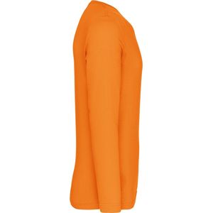 Herenshirt met lange mouwen en V-hals Orange - 3XL