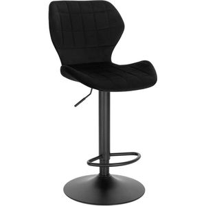 Rootz verstelbare draaibare barkruk - tegenkruk - roterende stoel - schuim met hoge dichtheid - fluwelen hoes - stevig metalen frame - 48 cm x 38 cm x 60-82 cm