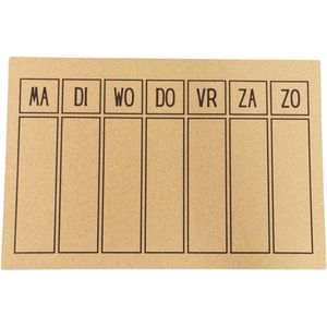 Prikbord kurk 60 x 90 cm | Fotofabriek Kurkplaat | Kurkwand | Weekplanner kurk | Ophangbaar | Zelfklevend | Bruin