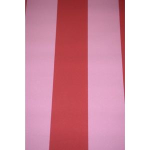 Dutch Wallcoverings Vliesbehang - Kinderbehang - Streep - Roze/Rood