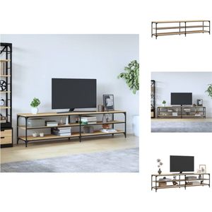vidaXL TV-meubel - Sonoma eiken - 200 x 30 x 50 cm - Duurzaam hout en metaal - Kast