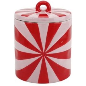Housevitamin Sierpotje - Swirl- Dolomiet - Rood/Roze - 11x11x14,5cm