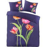 Papillon Tulip Dekbedovertrek - Lits-jumeaux - 240x200/220 cm - Navy