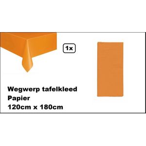 Wegwerp tafelkleed papier oranje 120cm x 180cm - Thema feest festival thema feest evenement gala