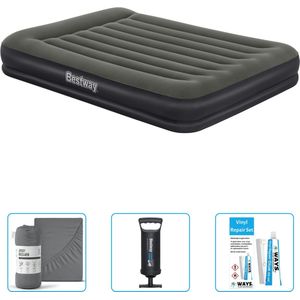 Bestway luchtbed - 2-Persoons - 152 x 203 x 36 cm - Groen - Inclusief Hoeslaken - Pomp en Reparatieset