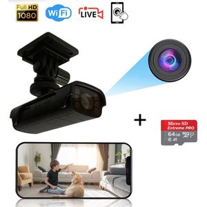 SuperCam® 64GB SD - Wifi - Verborgen camera A5 - Beveiligingscamera - Draadloze camera - Mini camera - Beveiliging - Sd kaart - Smart - Spy camera