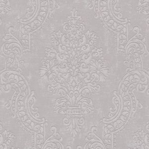 Barok behang Profhome 397656-GU vliesbehang gestructureerd met ornamenten glinsterend beige grijs 5,33 m2