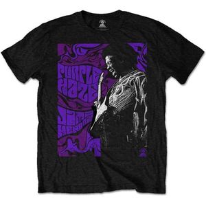 Jimi Hendrix - Purple Haze Heren T-shirt - S - Zwart