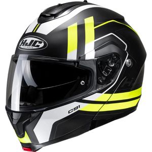Hjc C91 Octo Black Yellow Mc3Hsf Modular Helmets 2XL - Maat 2XL - Helm