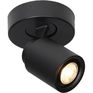 Zwarte spot Razza | 1 lichts | zwart | metaal | Ø 11 cm | eetkamer / woonkamer / slaapkamer lamp | modern / stoer design