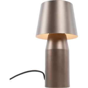 Minimalistische tafellamp | 1 lichts | brons / bruin | metaal | 27,5 cm hoog | nachtkastje / eetkamer / tafel lamp | modern / sfeervol scandinavisch design