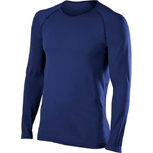 FALKE Warm Longsleeved Shirt Comfort Heren 39610 - XXL - Blauw (Dark Night)