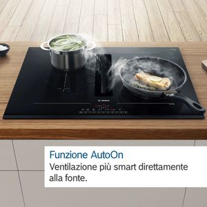 Bosch Serie 6 PVQ811H26E kookplaat Zwart Ingebouwd 80 cm Inductiekookplaat zones 4 zone(s) Inbouw afzuigkap