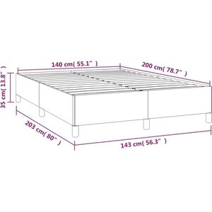 VidaXL Boxspring met Matras - Stof Blauw - 140x200 cm